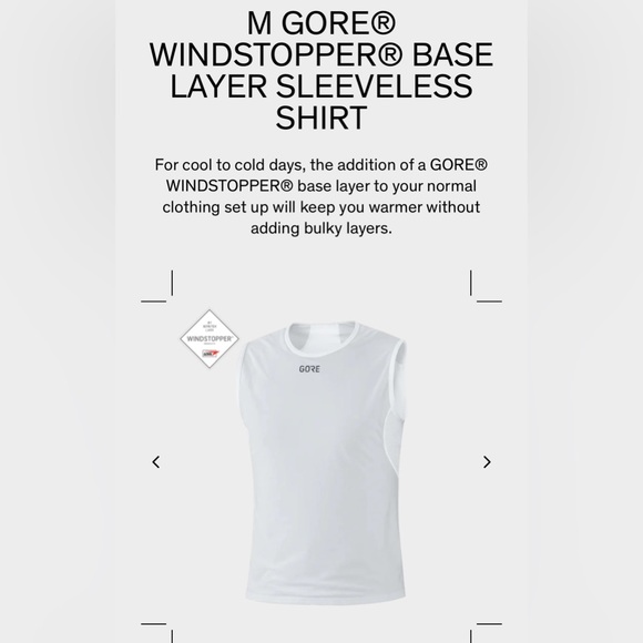 GORE windstopper base layer sleeveless shirt. Set of 2. Brand new. - Picture 1 of 3